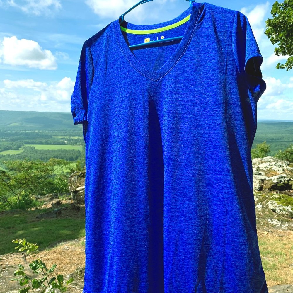 Xersion Electric Blue athletic tee shirt Size L